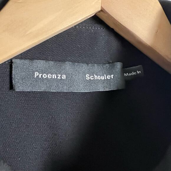 Proenza Schouler Matte Jersey Long Sleeve Button Up Shirt Size 6 - Picture 14 of 16